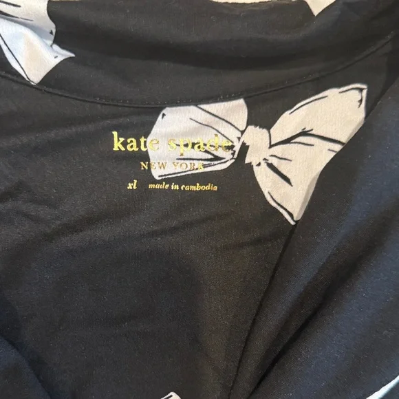 Kate Spade Black and White Bow Pajama Set - Picture 2 of 2